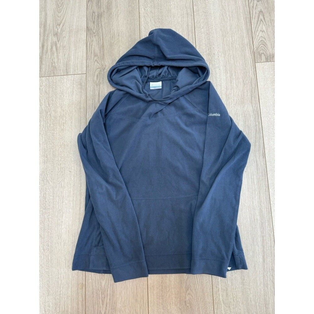 Columbia Fleece Hoodie Womens Size L Blue Penn State PSU Pullover Soft Warm